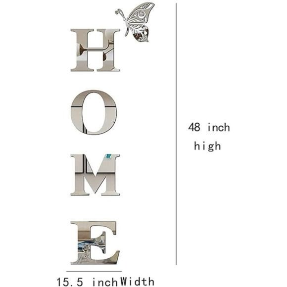 Home Wall Decor Letter Signs Acrylic Mirror Decoration Living Room Bedroom Luxe - Picture 3 of 7